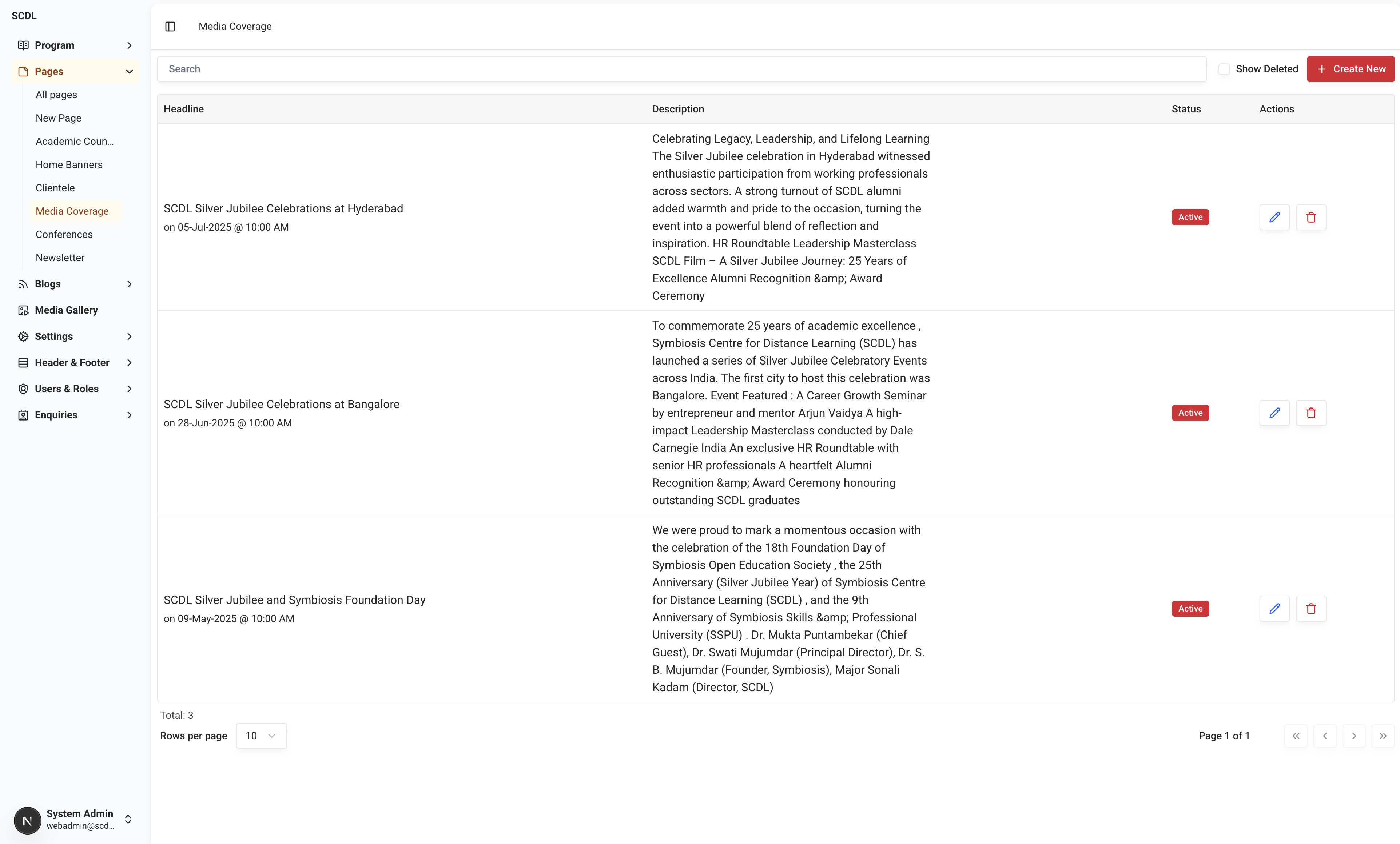 Media Coverage Module Media Coverage Module