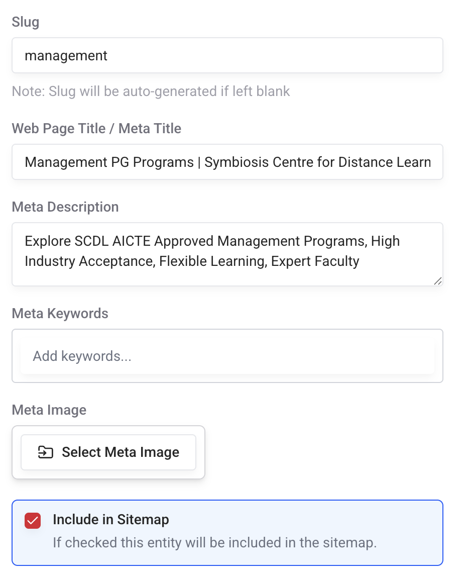 SEO Details Editor SEO Details Editor