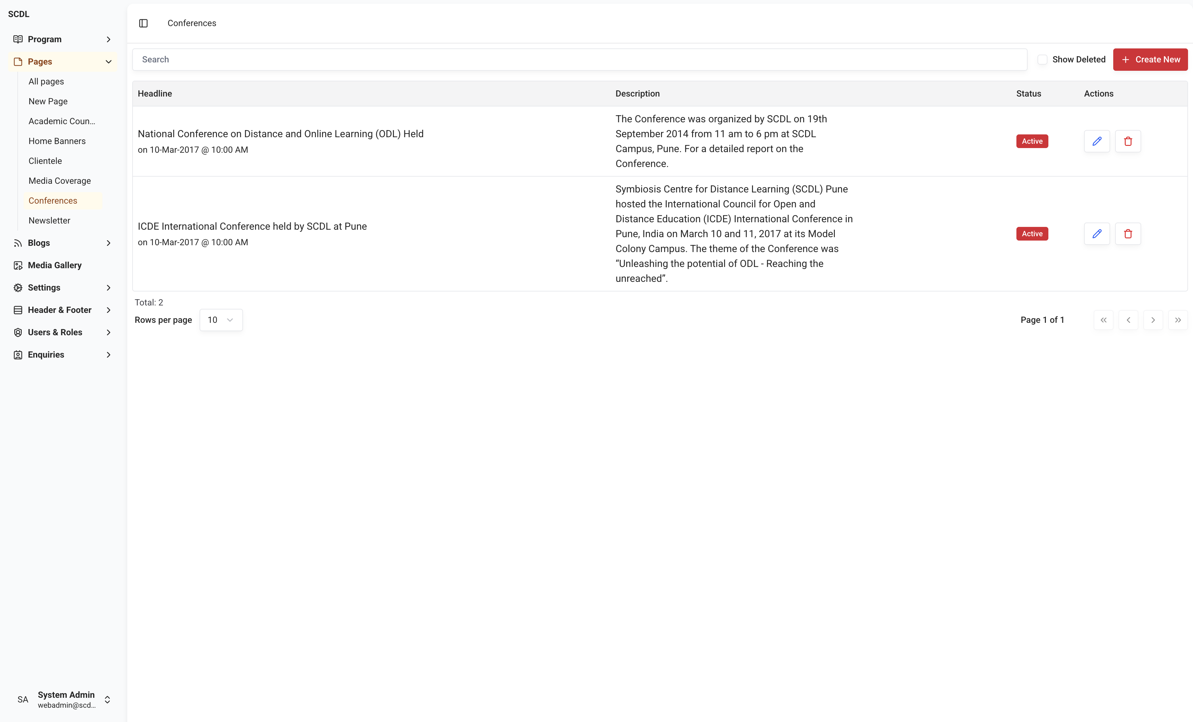 Conference Module Conference Module