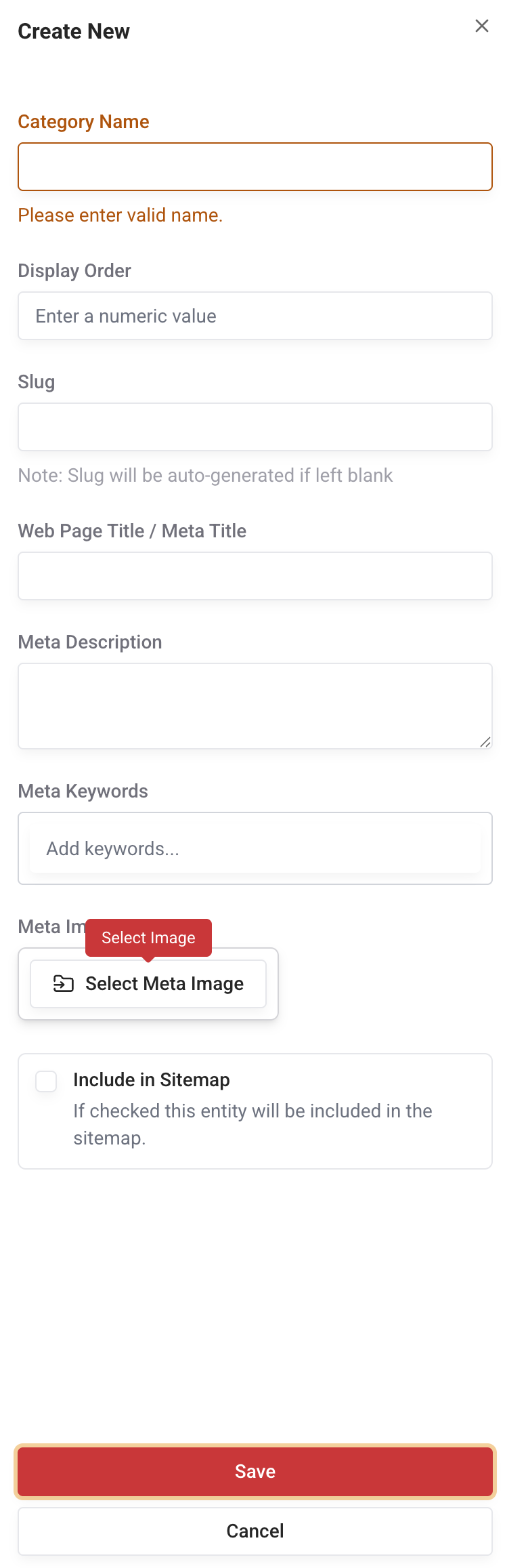 Post-Category Editor Post-Category Editor