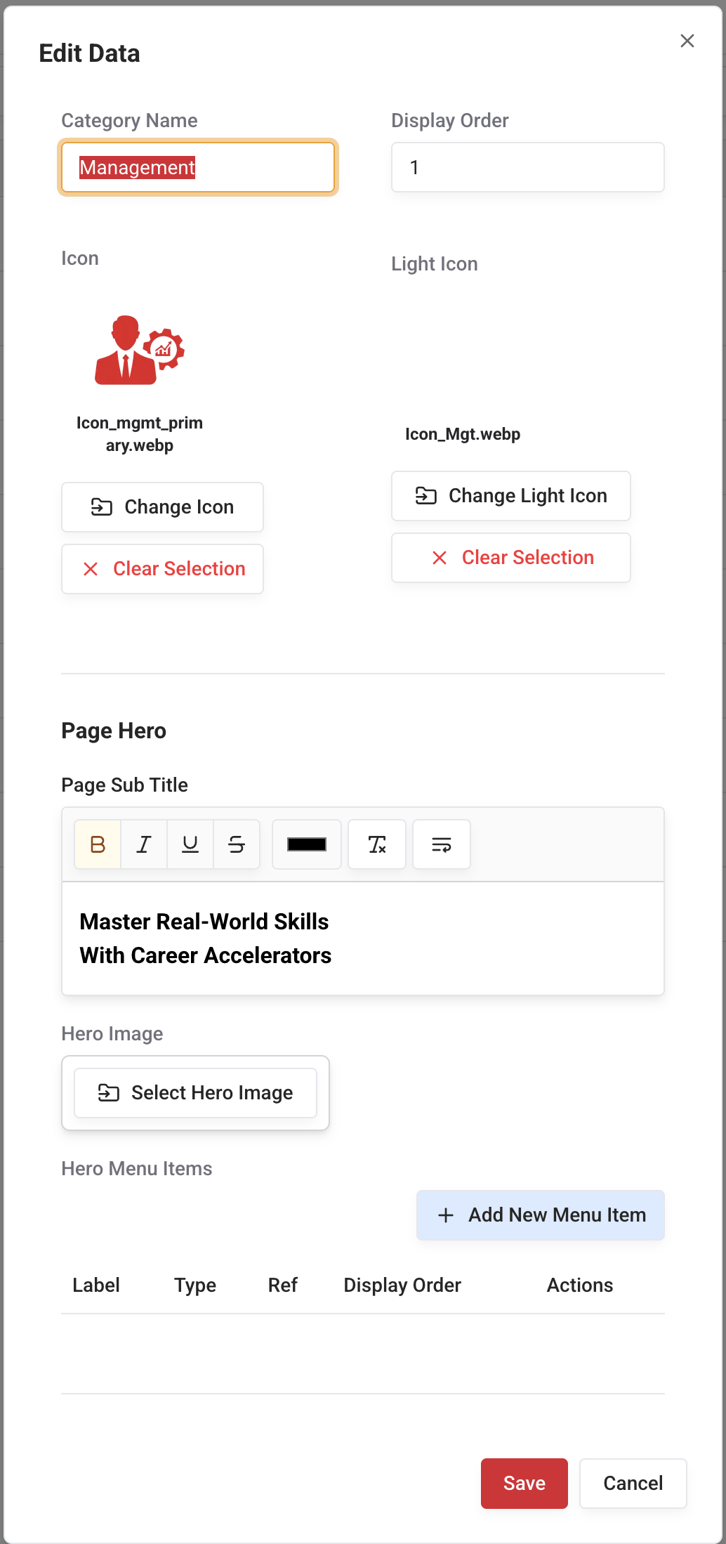 Program Category Editor Program Category Editor