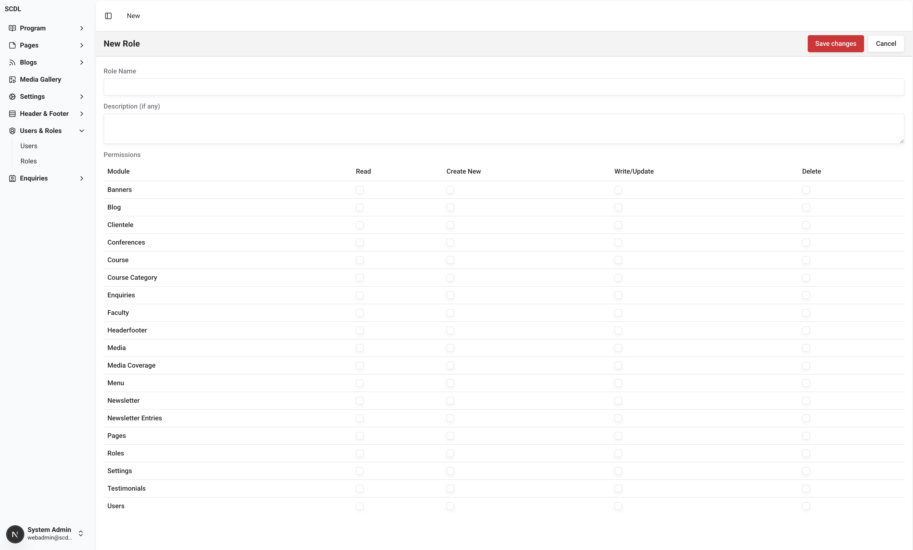 Role Editor Role Editor
