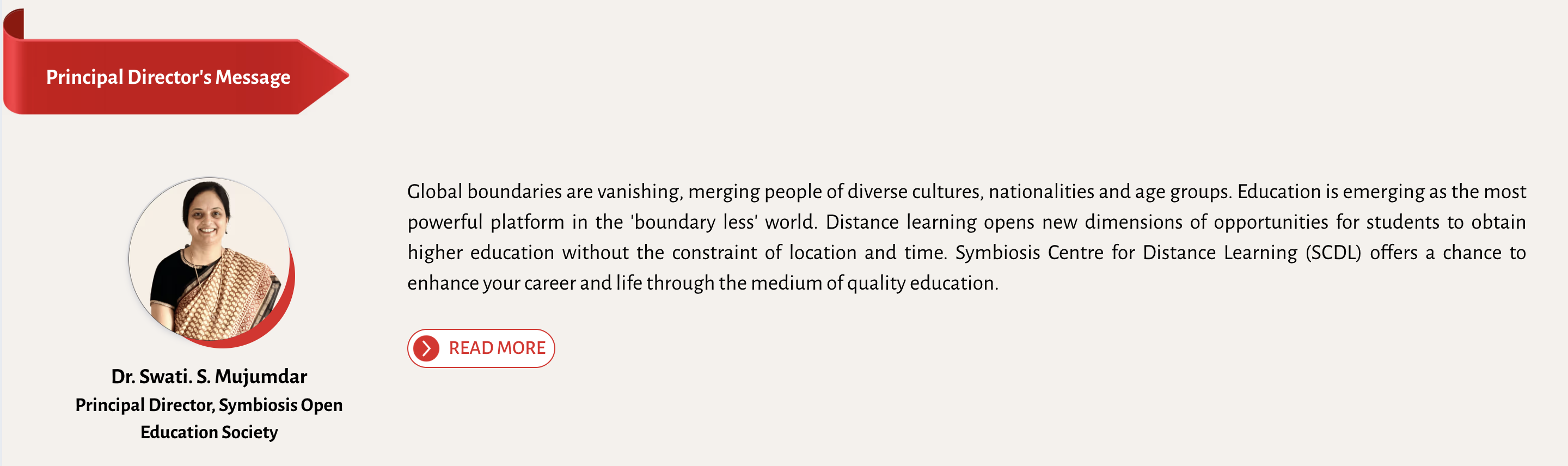 Section Directors Message Section Directors Message