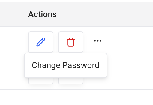 User Change Password User Change Password